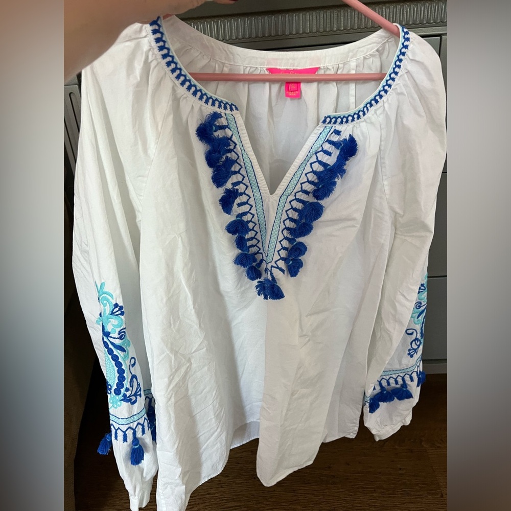 Lilly Pulitzer Kaydence tunic top XL EUC